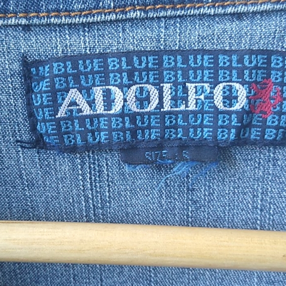 Adolfo Denim Jeans Jacket - Picture 3 of 5